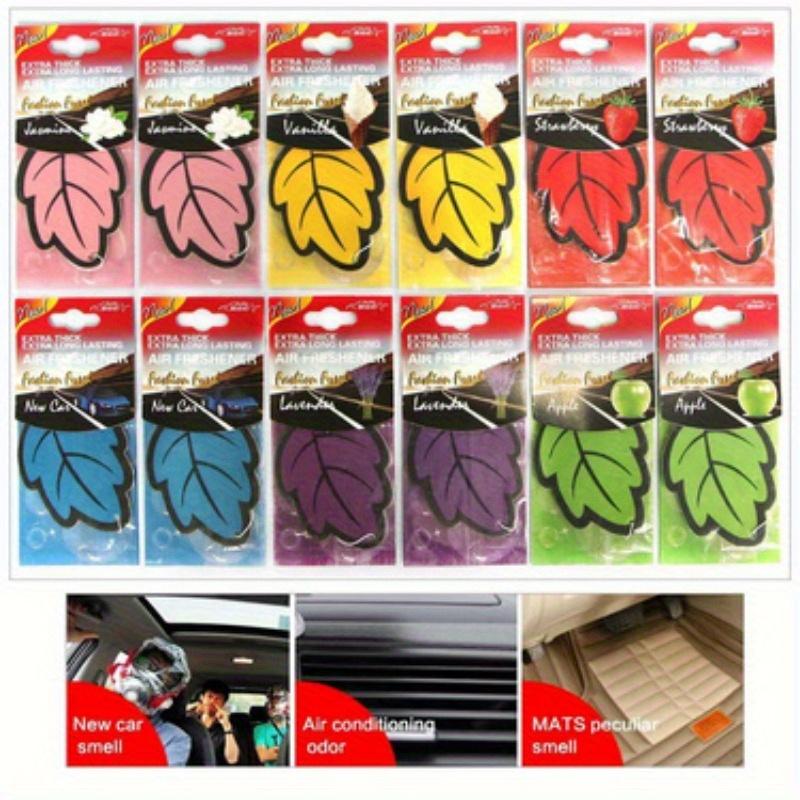 6/24pcs Leaf Shape Car Air Fresheners Natural Scented Tea Paper Tablets for Auto Interior Mirror Hanging Fragrance Accessories