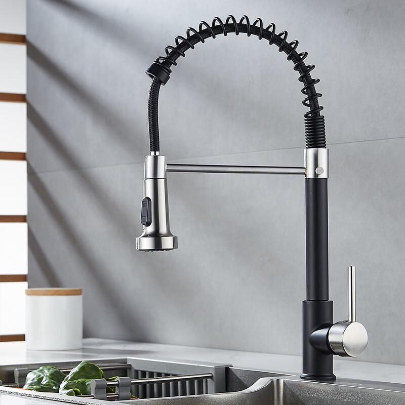 

Zhuchuang Jingpin Black Dual-Function Spring Kitchen Faucet