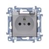 Simon 10 White - Single Splash-proof Socket with Transparent Flap CGZ1B.01/11A