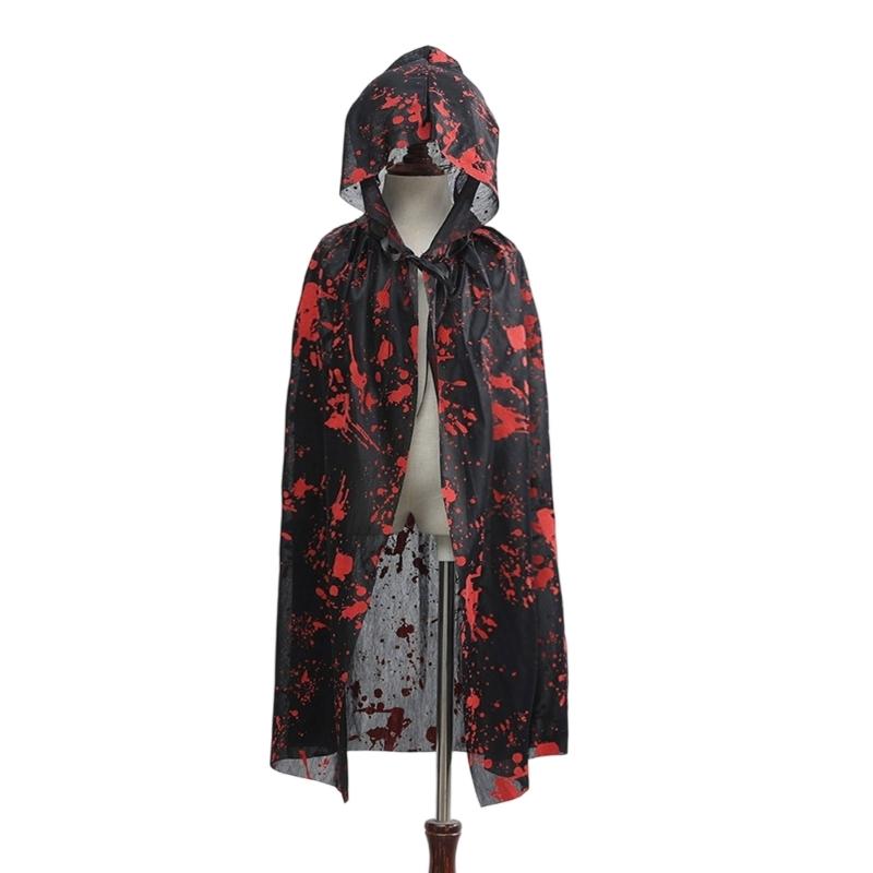 Unisex Adults Kids Hooded Cloak Halloween Witch Vampires Wizard Cosplay Costume child