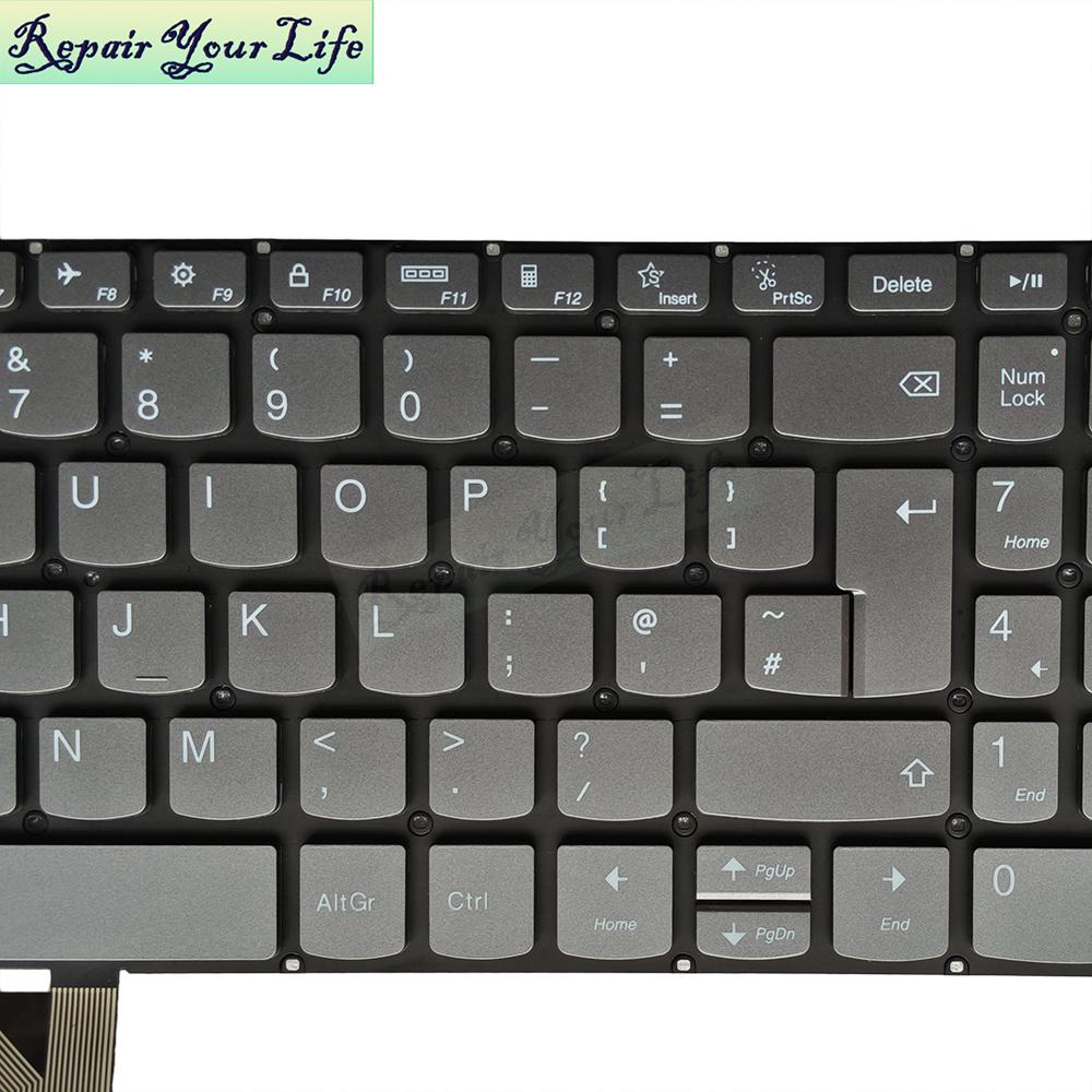 UK Backlight Laptop Keyboard for Lenovo Ideapad Yoga 7 16ARP8 83BS 7 16IRL8 82YN PC4SB SN20M61485 Keyboard New Grey F10 Lock