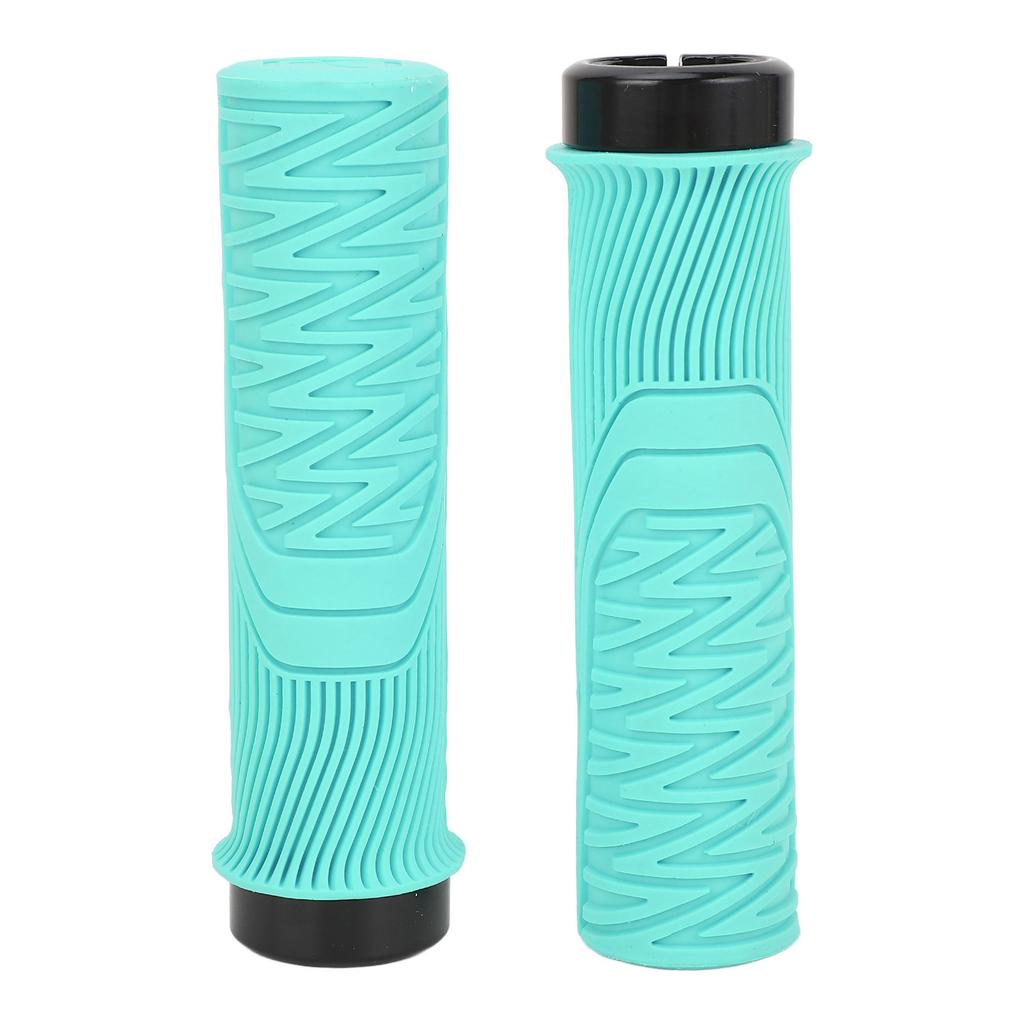 Bike Handlebar Grips Hard Wearing Single Lock On Antislip Increase Riding Safety Soft Resin for Various Bikes Blue