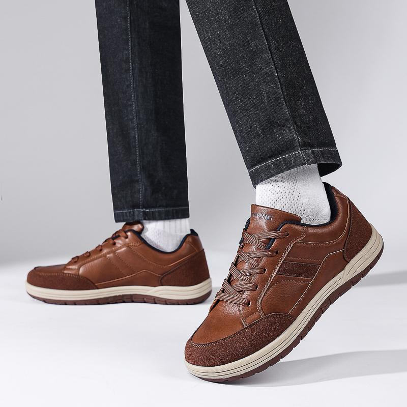 Fashion 4cm Sole Height Increase Casual Fashion Oxford Board Shoes Luxury 2025 Real Leather Men's Thick Elevator Shoes Sports Shoes