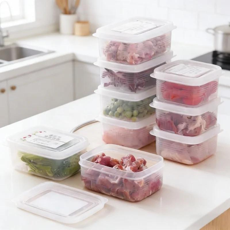 Frozen Meat Fresh-keeping Boxe Refrigerator Food Storage Portable Fruit Sub-packed Container Kitchen Food Storage Organizer Tool