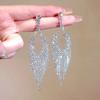 Elegant Tassel Long Earrings: European & American Fashion, High-End Prom & Evening Goddess Style.