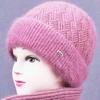 Winter New Middle Aged and Elderly Women's Velvet Thickened Old Lady's Woolen Hat To Keep Warm and Ear Protecting Knitted Hat