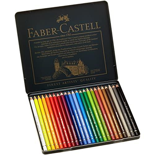 Faber-Castell Polychromos Colored Pencils, 24 Colors, Tin, 110024 [Official Japanese Product]