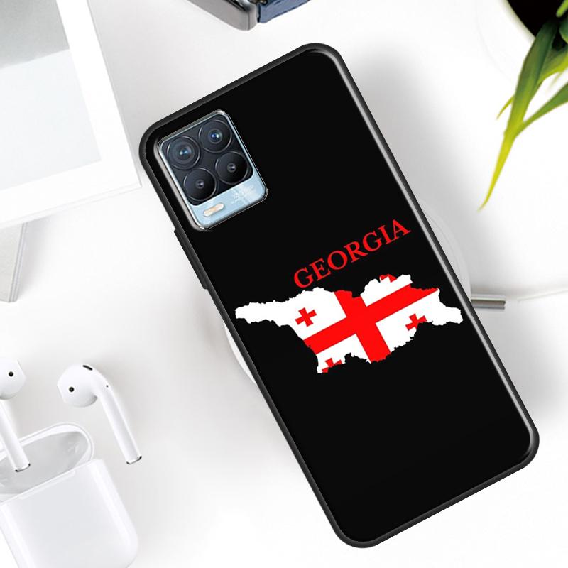Georgia Flag Case For Realme 15 11 Pro Plus 12 13 14  C71 C75 C55 C51 C53 C25 C63 C61 C65 C67 GT6 GT7 Pro