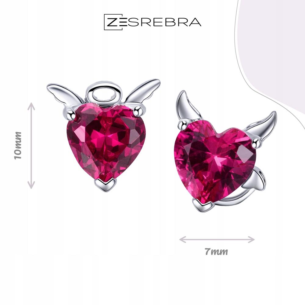 Earrings S925 Hearts Devils Crystals Zircons