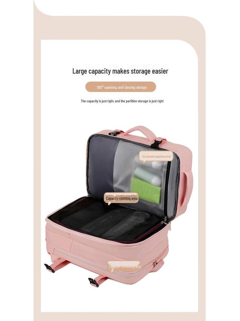 Rozszerzalny plecak o dużej pojemności z przegrodą suchą/mokrą na krótkie podróże służbowe i dojazdy do pracy na świeżym powietrzu