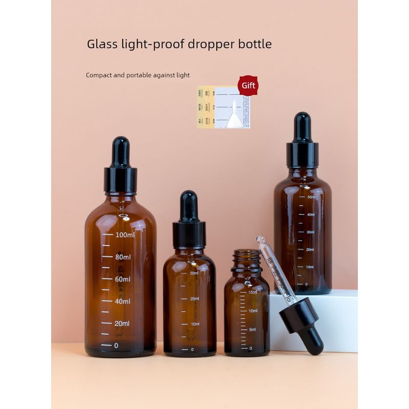 Scale Dropper Essential Oil Dark Brown Medical Storage Bottle