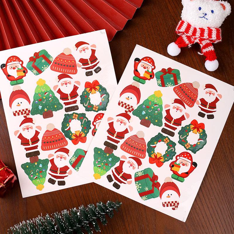 

Christmas Cartoon Santa Stickers for Cup, Notebook, Suitcase & Journal No
