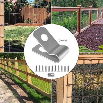 Metal Fence Wire Fasteners - Set of 100