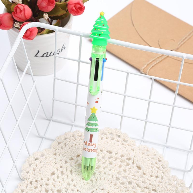 1pc Tree Reindeer Christmas Decor Kawaii Santa Claus Gift School Office Neutral Pens Ballpoint Pen Stationery Gel Pen Comfortable Grip Stationery Scho