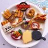6/12PCS Resin Colorful Various Bread Croissant Donut Lobster Egg Pan Model Scrapbook Flat Back 3D Foods Figurine DIY Craft Supplies