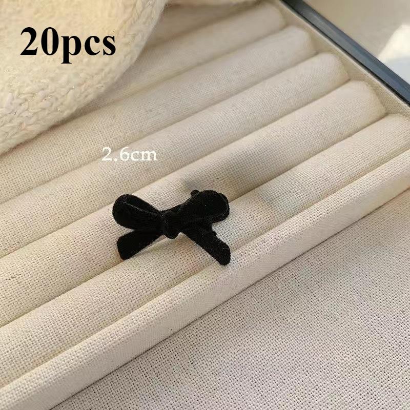 Mini Red Velvet Bow Hair Clips for Girls Sweet Candy Color Velvet Small Bow Knot Hairpins Hairgrips Barrette Hair Accessories