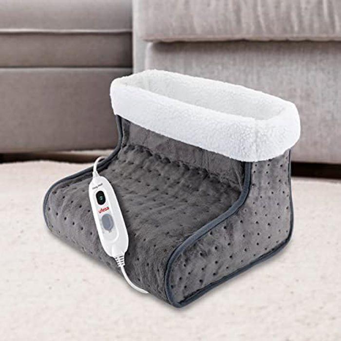 Ufesa FH BM Elektrický ohřívač nohou, 3 úrovně teploty, Automatické vypnutí, Pratelný, Obklopující teplo, Šedý