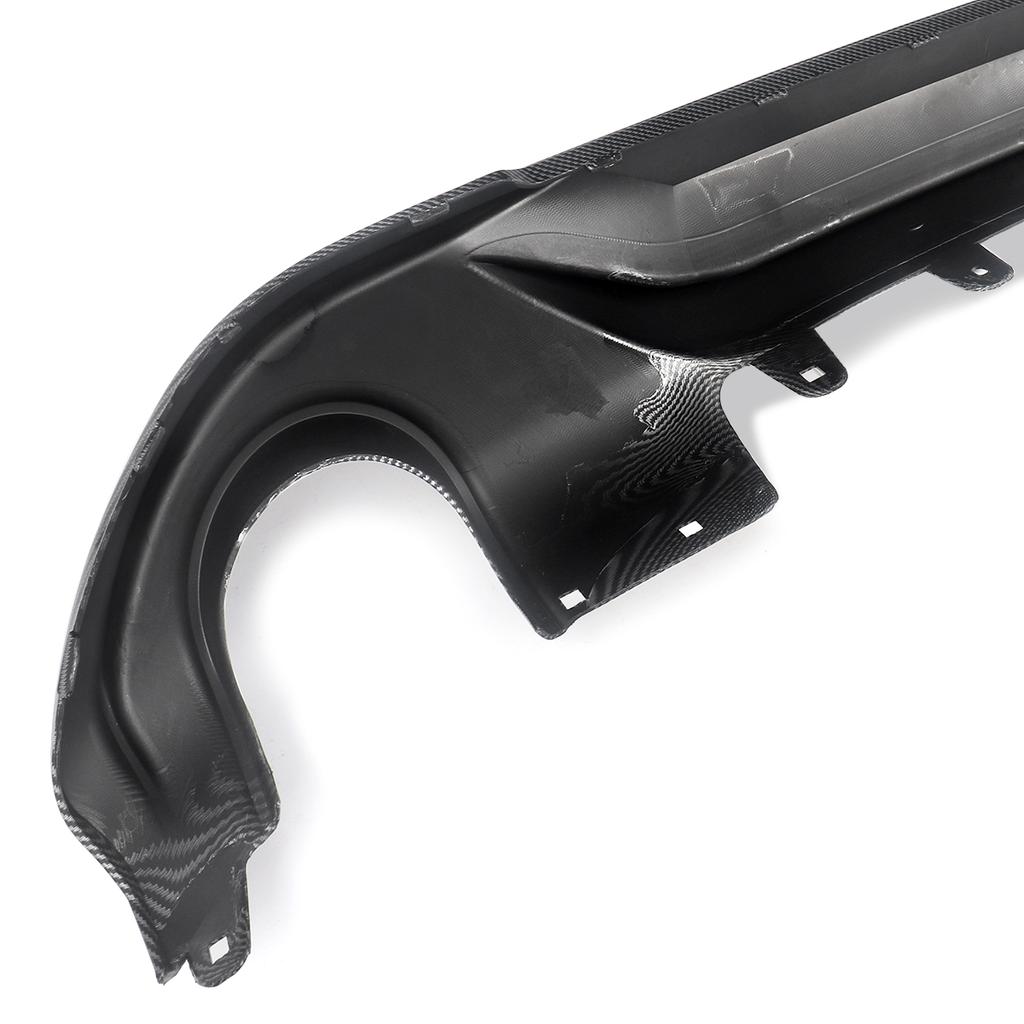 MLKQ6 For BMW F48 F49 X1 2016-2021 Carbon Fiber Look Rear Bumper Diffuser Lip AC Style