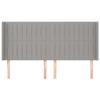 VidaXL Headboard with Ears Light Grey 163x16x118-128 Cm Fabric3119824