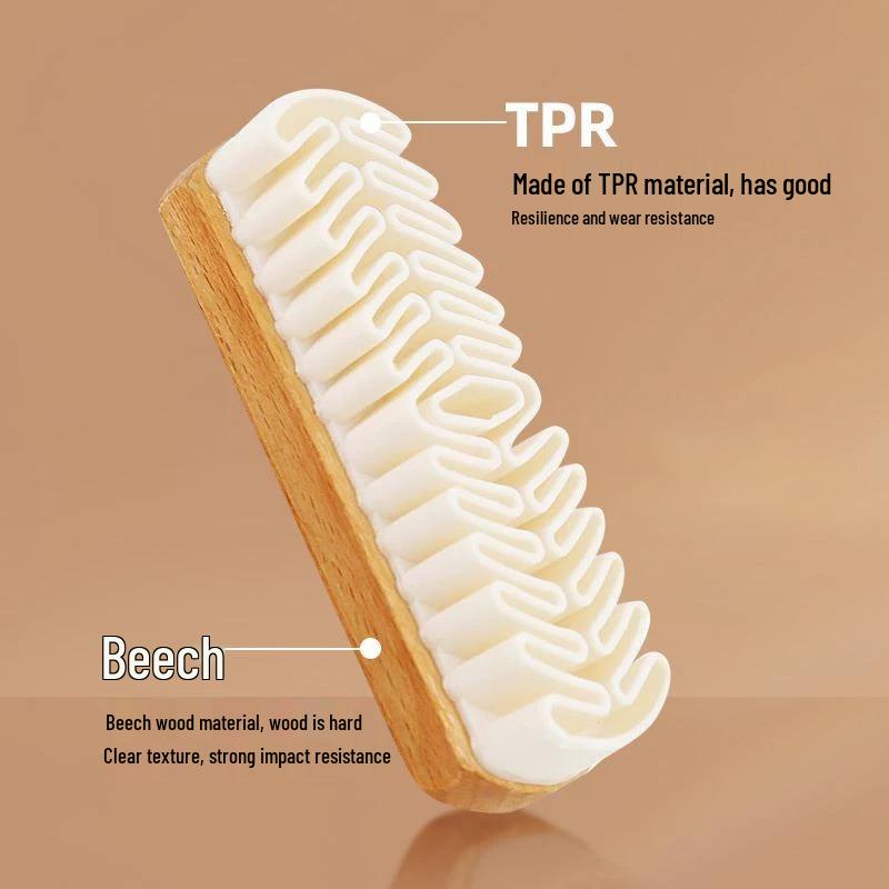 Suede & Nubuck Shoe Cleaning Brush with Rubber Eraser and Soft Bristles