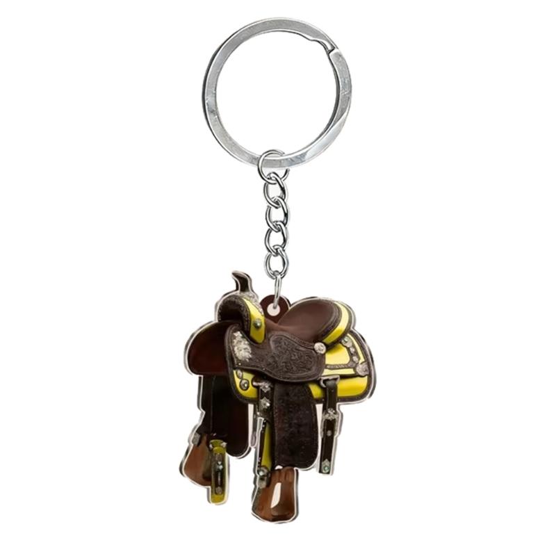 

Elegant Acrylic Horse Saddles Ornament For Rearview Mirror Hanging Keychain Decors Gift And Home Decoration