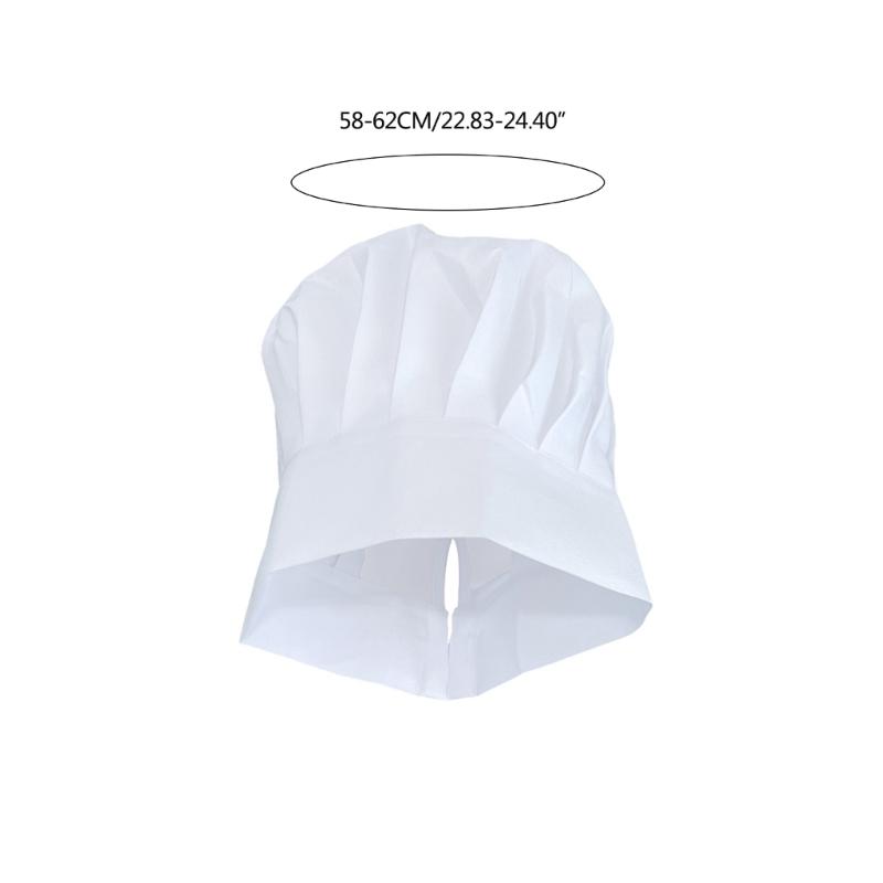 White Cooking Hat Reusable and Washable Cook Hat Multicolored Stays Tidy