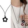 Vintage Inspire Stturdy Resin Flower Pendant Necklace With Hollow Designs for Women Seek Modern Elegant Styles