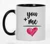 Inkdotpot 11 Oz  Ceramic Coffee  Mugs You   Me  Love Coffee Mugs Great for Bride Groom Engagement Gift Bachelor and Bachelorette