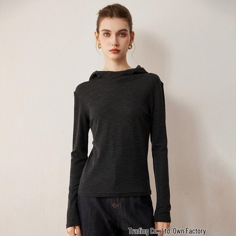 Women's High-Quality Imitation Wool Base Layer Hoodie for Autumn/Winter