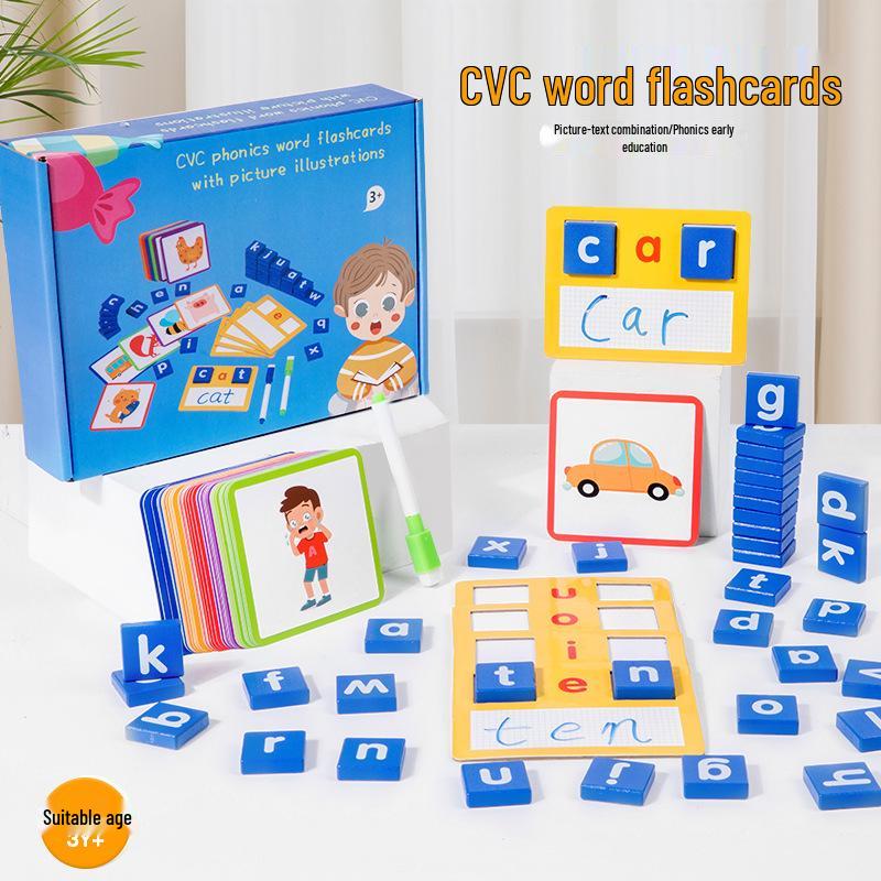 Alphabet and CVC Word Building Phonics Game for Kindergarten Early Learning
