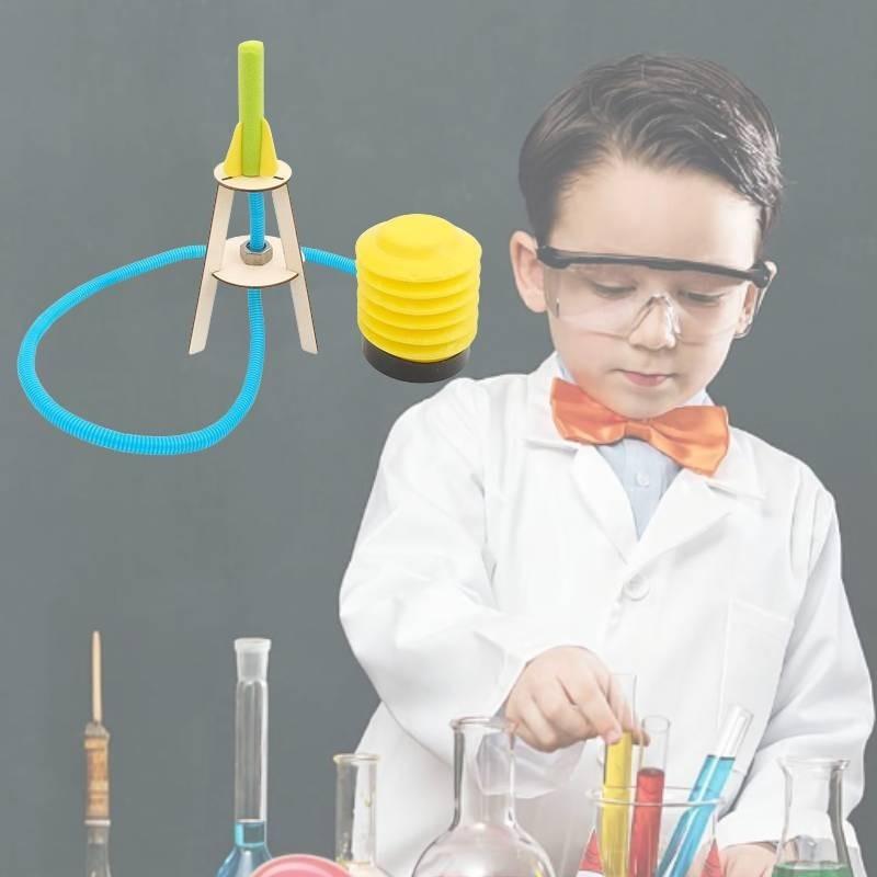 Educational Diy Handmade Rocket Launch Toy For Kids Wooden Material Customizable