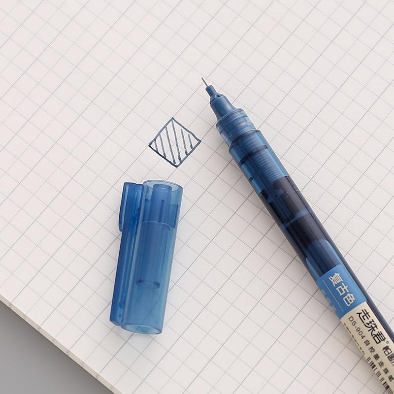 Point Stone Straight Liquid Roller Pen Color Neutral Pen Automatic Ink Student Hand Pen Writing Needle Tube Signature Pen