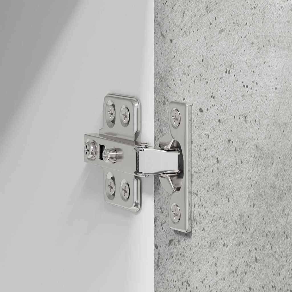 Wall Mounted Cabinet with Door 2 pcs Concrete Grey and White 60 x 31 x 40 cm