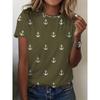 Summer Harajuku Inverted Hook Printed Women's Commuting Elegant Short Sleeves T-Shirts Women’s
