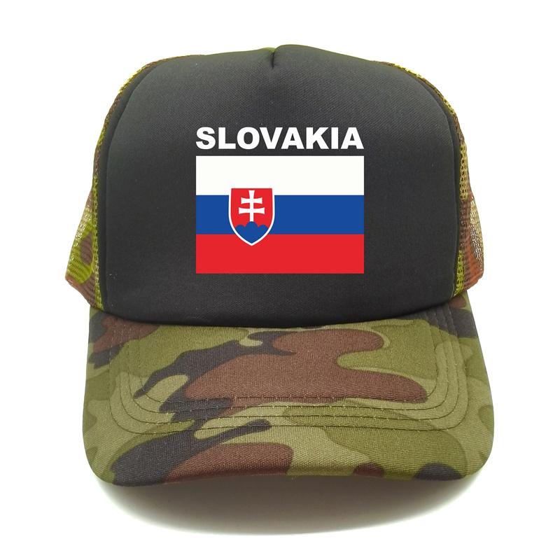 Slovakia Trucker Cap Summer Unisex Cool Country Flag Hat Baseball Caps Unisex Outdoor Mesh Net Caps