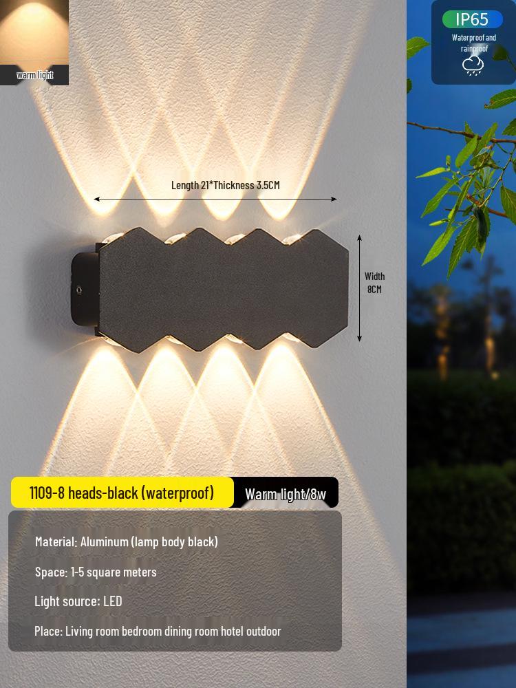 2025 Sleek LED Wall Lamp: Waterproof Bedside, Living Room, Outdoor & Entrance Decor