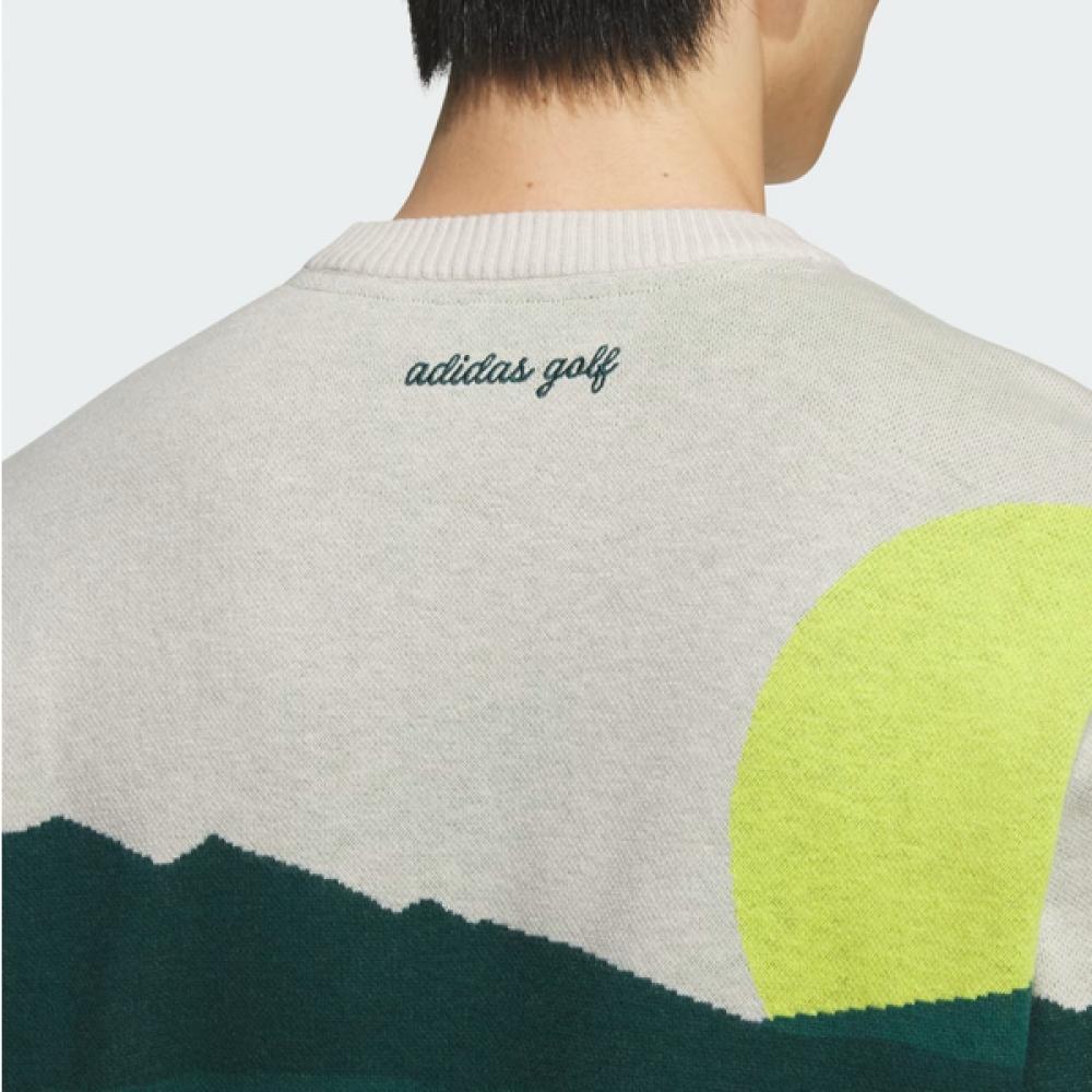 Adidas Golf Men S Round Knit uniSex Graphic Sweater Long Sleeve Jl7951