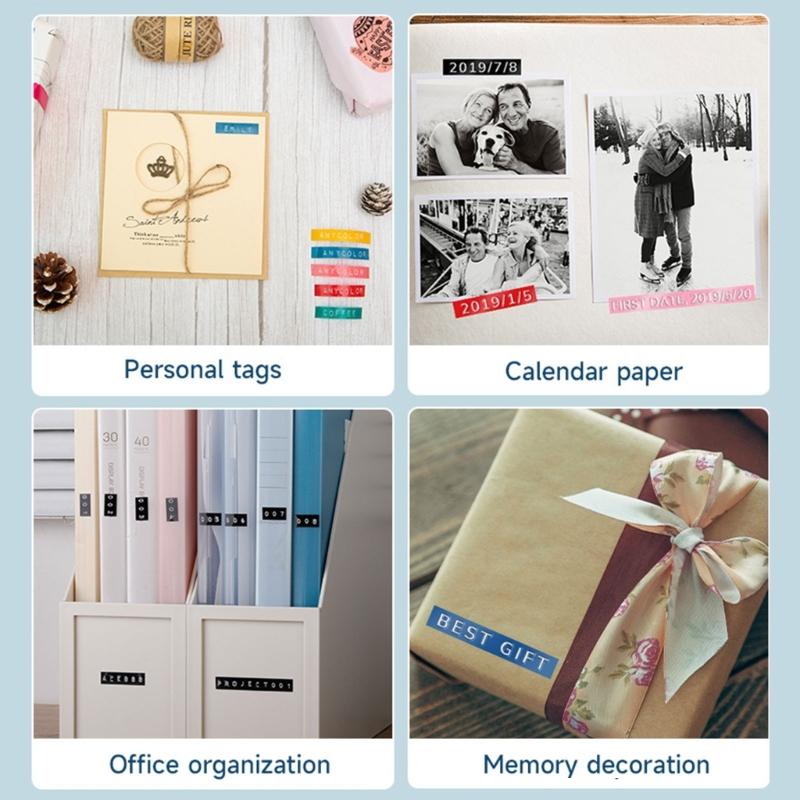 Household Embossing Label Maker Easy To Use Portable E975 Labelling Device for Print Price Date Names