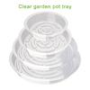 24pcs Round Clear Plant Saucers Plastic Drip Trays For Catching Excessed Water And Keeping Area Clean 6/8/10/12inch
