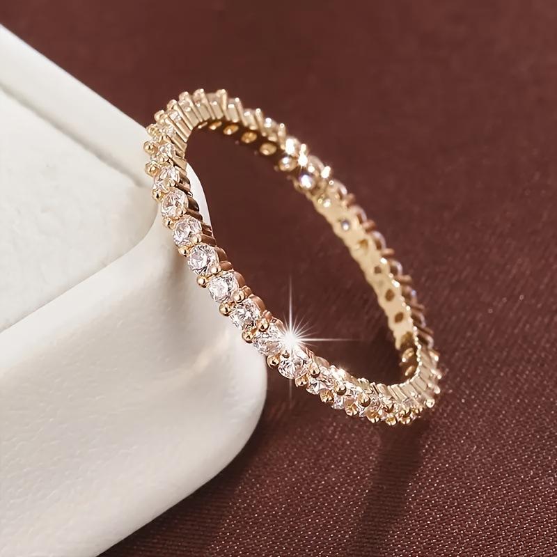 Cute Female Small Rainbow Round Zircon Stone Ring Trendy Silver Color Bride Wedding Jewelry Gift for Women