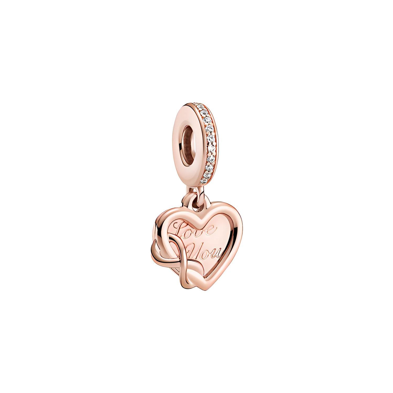 Pandora Rose Gold Heart Pendant Love You Forever Unisex Jewelry 789369C01 Rose Gold