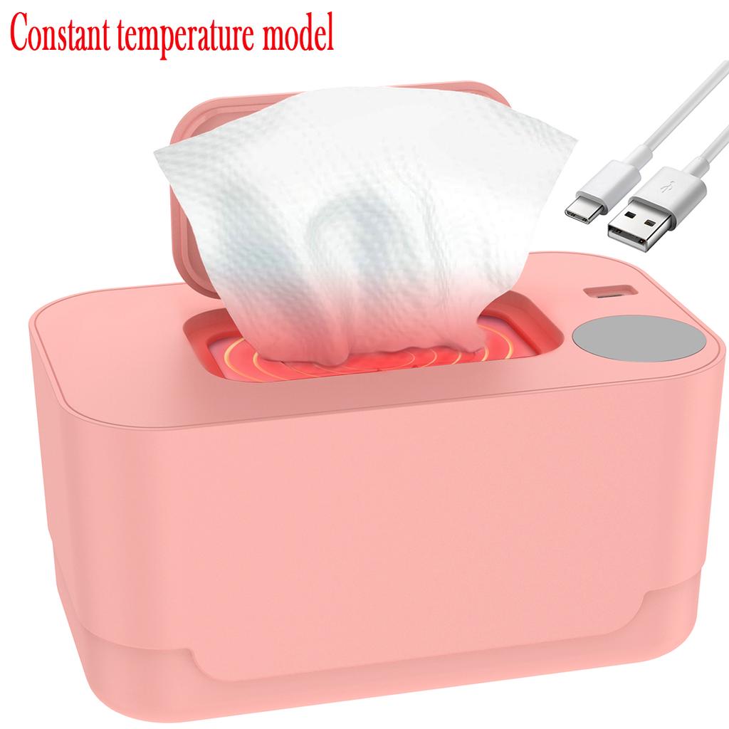 Baby Wipe Warmer Heater Wet Towel Dispenser Home/Car Use Mini Wipe Warmer Portable USB Powered 40-55°c Adjustable Temperature