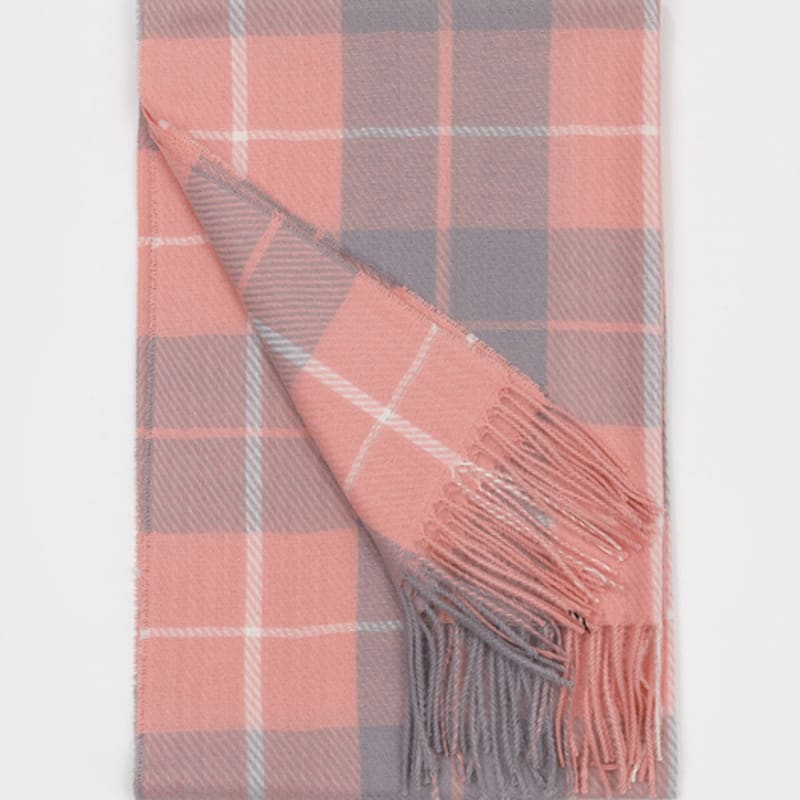 RECLOW OMBRE Two-tone Check Muffler PINK