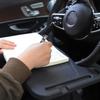 Steering Wheel Car Tray Table Multifunctional Auto Laptop Food Desk with Built-in Cup Holder