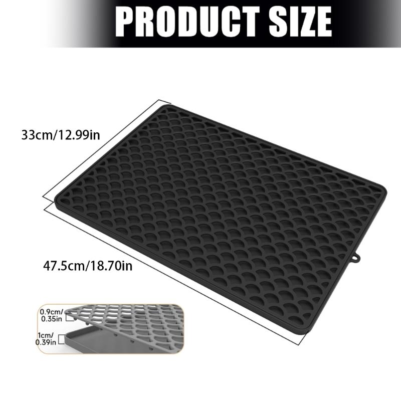 Silicone Double Layer Cats Litter Mat Waterproof Base Detachable  For Home Cage Use Foldable   Pet Accessory