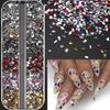 Mix 3D Flatback Nail  12 Grids Mini  Diamonds For Nail Art Glitter Charm Decorative Diy Manicure Art Accessor
