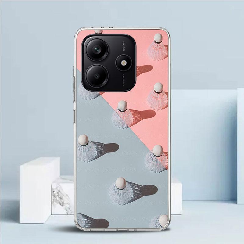

Badminton Sport Soft Cover for Xiaomi Redmi Note 15 14 13 12 Pro Plus Phone Case 14S 11S 11T 11E 10S 10 4G Pattern Shell Redmi N Redmi Note 13 5G