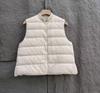 2025 Women's Lightweight Stand-Up Collar Down Vest – Trendy Autumn/Winter Sleeveless Gilet In White Duck Down