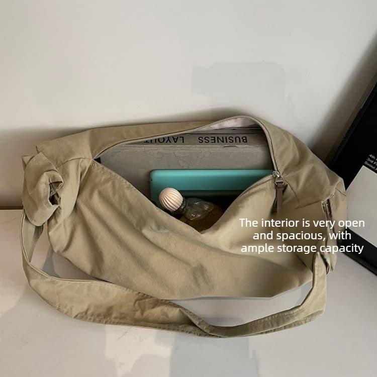 Simple Nylon Drawstring Tote Bag Women's Shoulder Bag