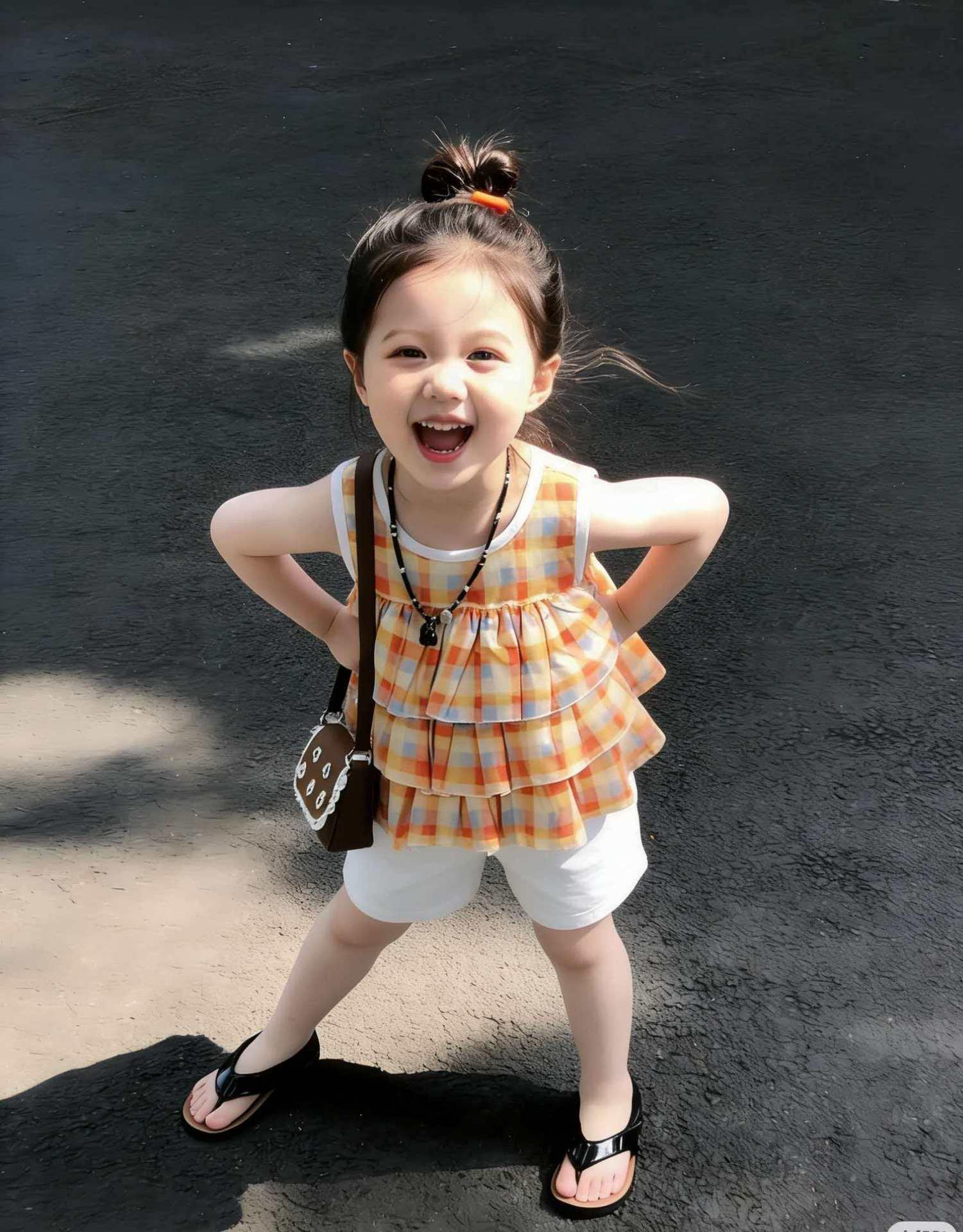 Infant Toddler Girls Korean Plaid Vest & Shorts Set - Stylish Summer Two-Piece Outfit 73 cm